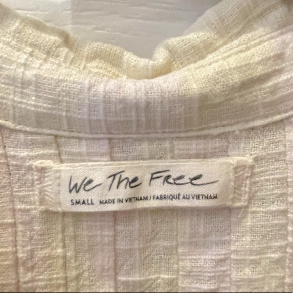 We the Free (Free People) Away at Sea Striped Frayed Hem Shirt - Picture 5 of 6